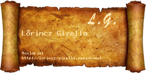 Lőrincz Gizella névjegykártya