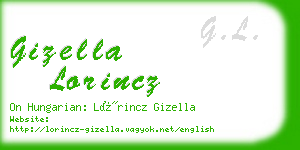 gizella lorincz business card